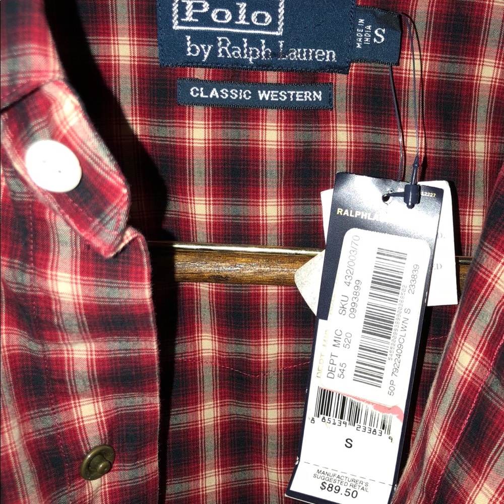 NWT Men’s Small Polo Classic Western Shirt